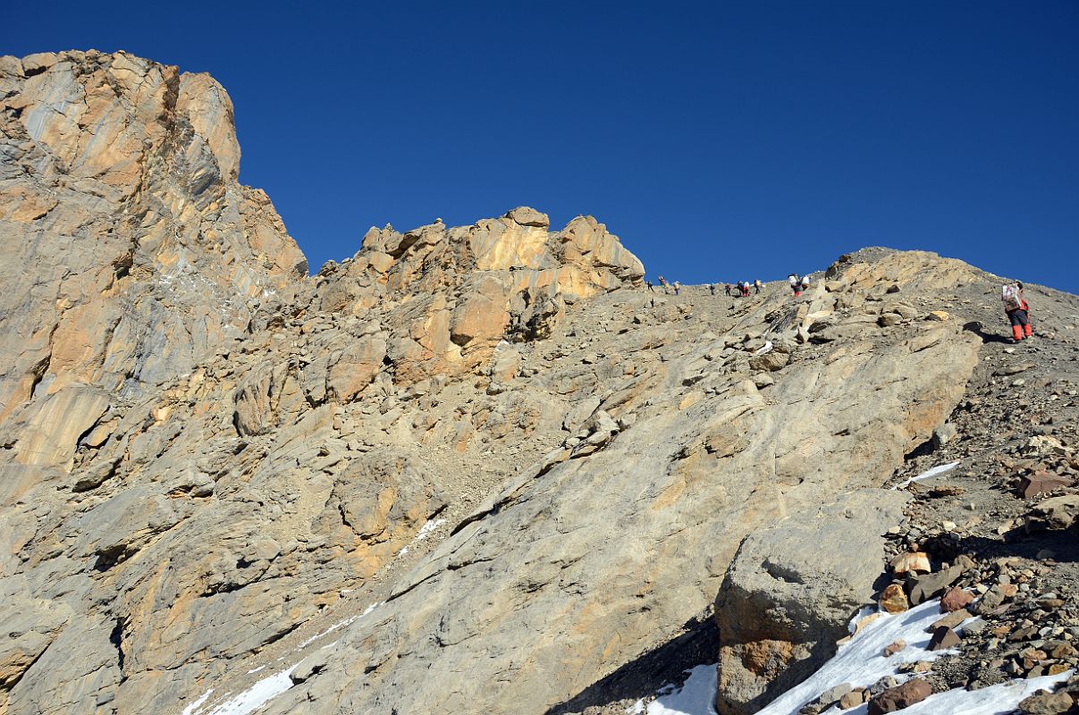 14 Trail Climbs On Ricky Terrain As It Nears The First Pass From Eastern Tilicho Tal Lake Camp 